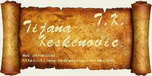 Tijana Keskenović vizit kartica